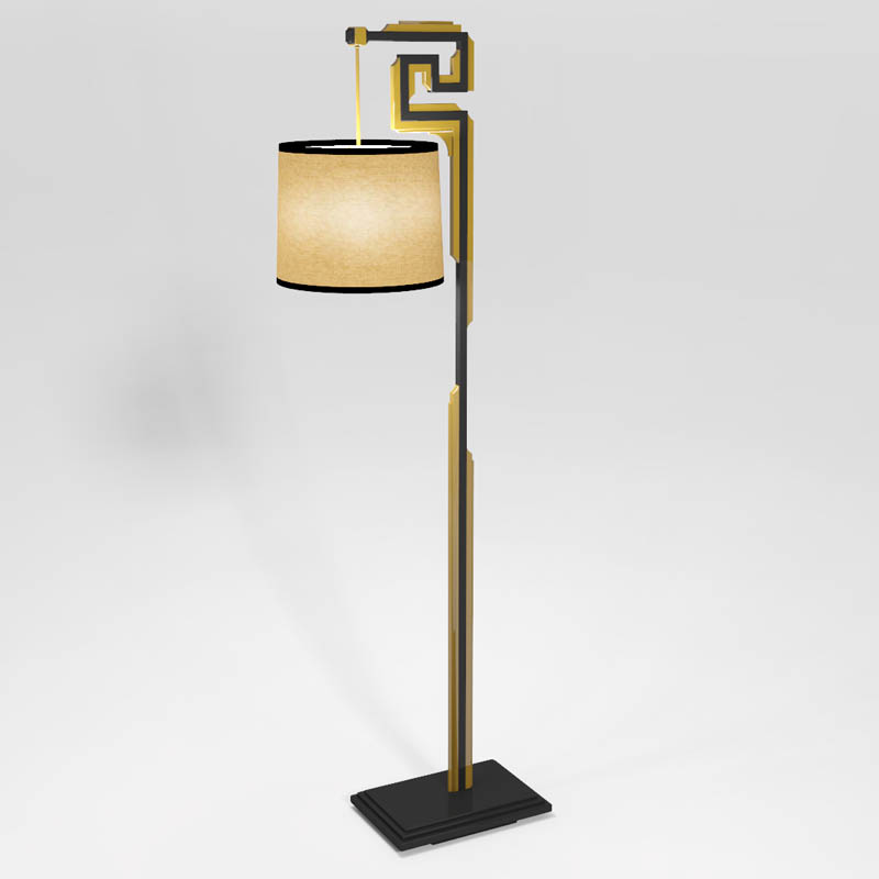 Greek key floor lamp from Laurel At 
Sunset. Heig.... 