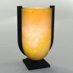 Trophy lamp in iron and onyx by 
Theodore Alexand...