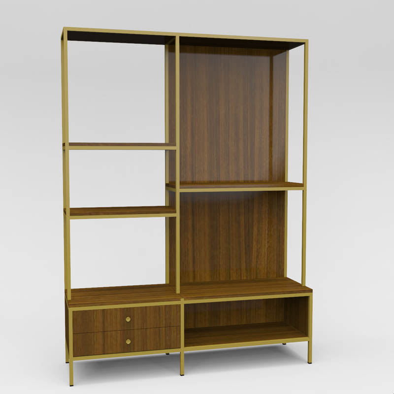 This mid-20th Century inspired 
etagere has a bra.... 