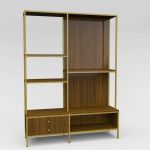 This mid-20th Century inspired 
etagere has a bra...