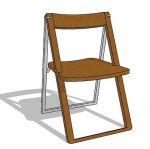 Dining chair in cherry and steel finish
