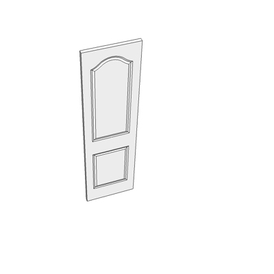 533 two panel door with curved head. 