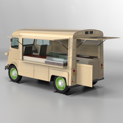 Citroen H Van Food Truck 3D Model - FormFonts 3D Models ...