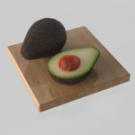 Avocado set. Wood board is not 
included.
