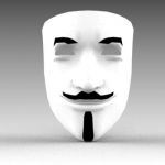 Guy Fawkes mask, as seen in V for 
Vendetta and u...