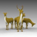 Selection of vertex painted generic 
deer (very r...
