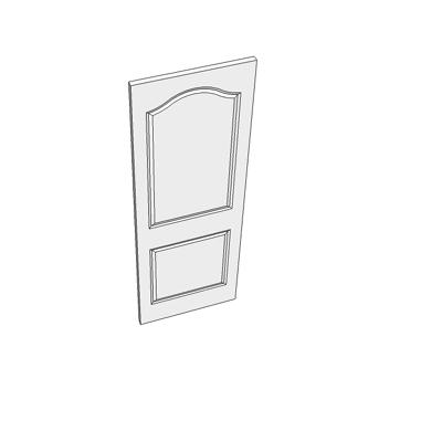 686 two panel door with curved head. 