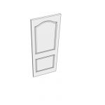 686 two panel door with curved head