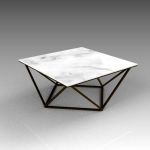 Davis marble-topped coffee table.
 36" squar...