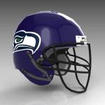 Seattle Seahawks football helmet