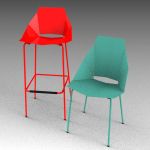 The Real Good Chair and stool by Blu 
Dot. Laser-...