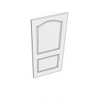 838 two panel door with curved head