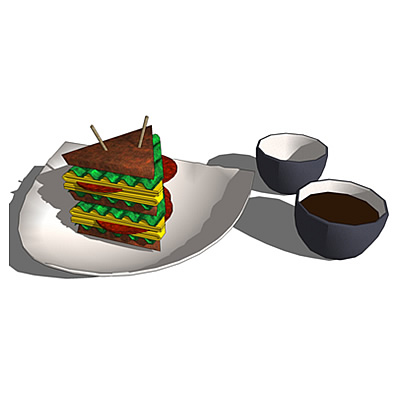 Double Sandwich on Japanese ovalshaped platter, wi.... 