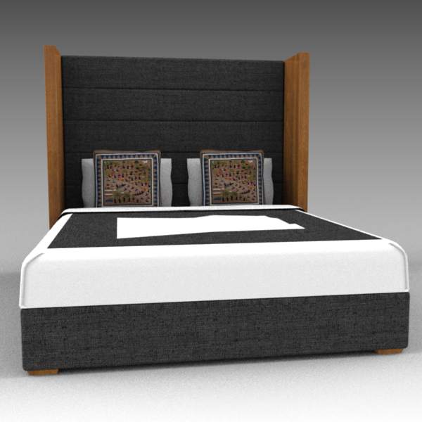 Upholstered panel bed by 
Harborcreek. The headbo.... 