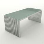 Novel desk/dining table from Zuo 
Modern. Stainle...