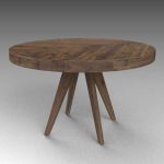 Parq round dining table in solid 
acacia wood. 48...