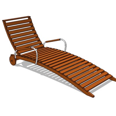 Solid teak constructed reclining deck or pool loun.... 