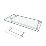 Nova glass shelf and towel rail by Habitat, design...