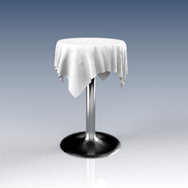 Draped tablecloths in various sizes 
from small b.... 