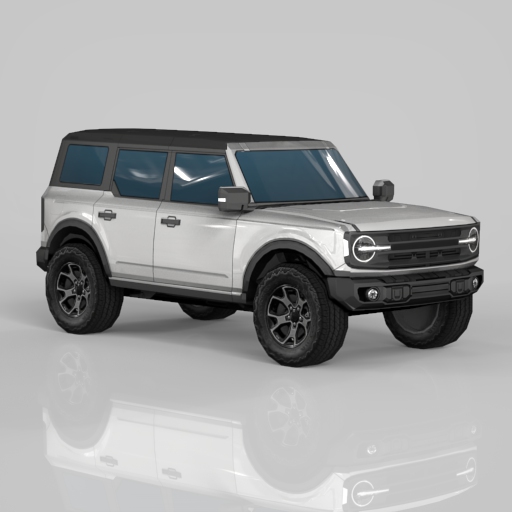 Ford Bronco Low Poly Set. 