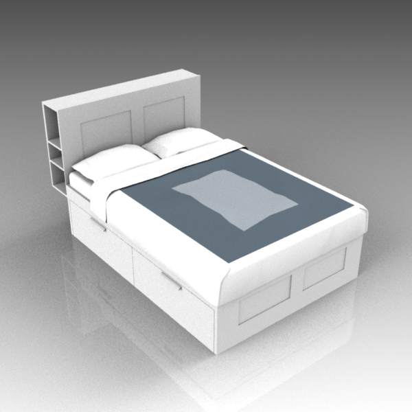 Brimness bed by IKEA. Standard 
double in white w.... 