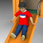 Child on slide - for use with Jungle Gym or other ...