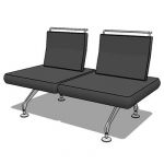 Leathered uphostered seat with steel legs'
for wa...