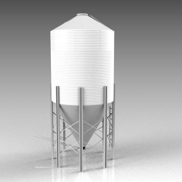 Smaller industrial grain/feed storage 
bin. Appro.... 