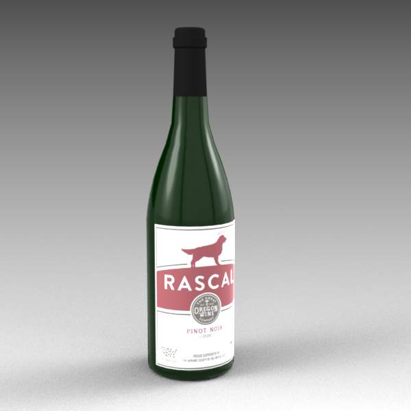 75cl bottle of Rascal Pinot Noir. 