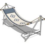 Free standing, adjustable canvas hammock