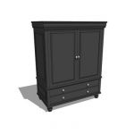 Black Armoire. This model is also fully funtional....
