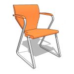Moulded plastic dining chair