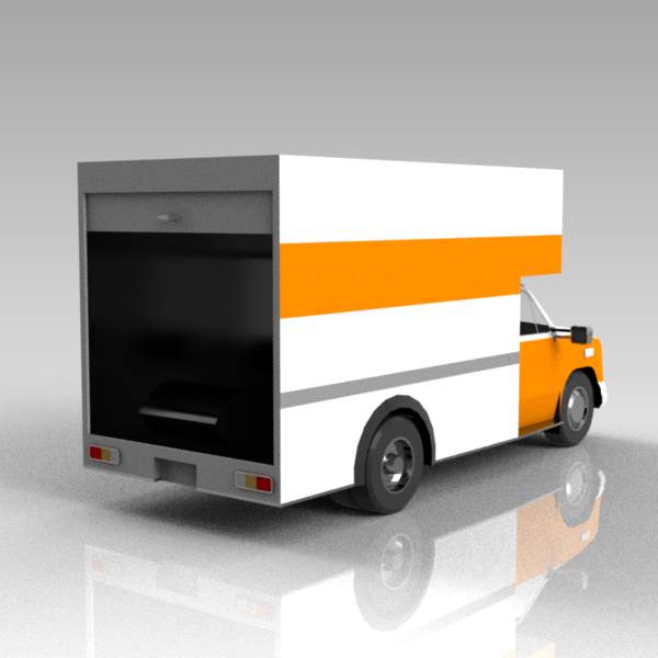 Haulage / delivery van with rear open.. 