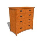 Arts and Crafts Style Chest of Drawers. Fully Func...