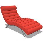 Fabric upholstered chaise lounger