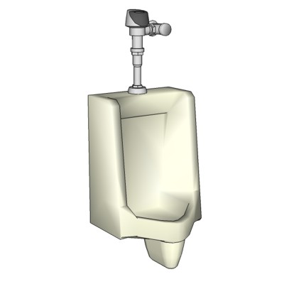 Contemporary Urinal of a more rectilinear design t.... 