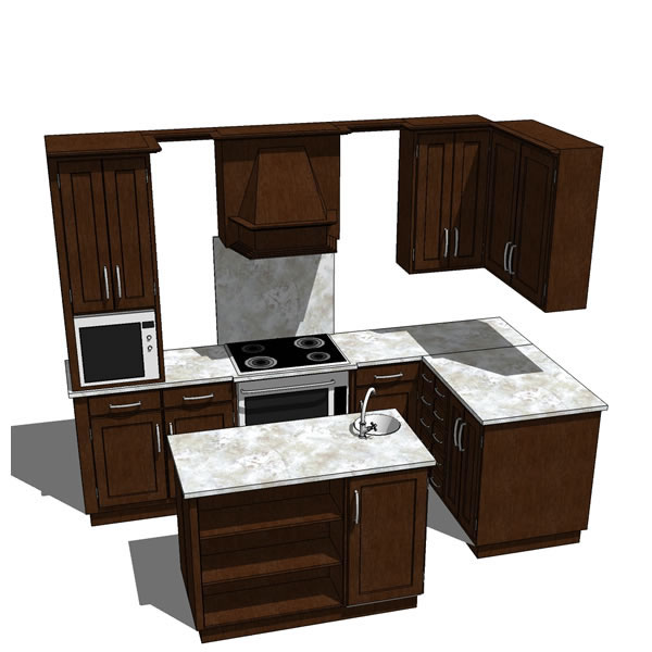 Complete kitchen with oven and microwave and separ.... 