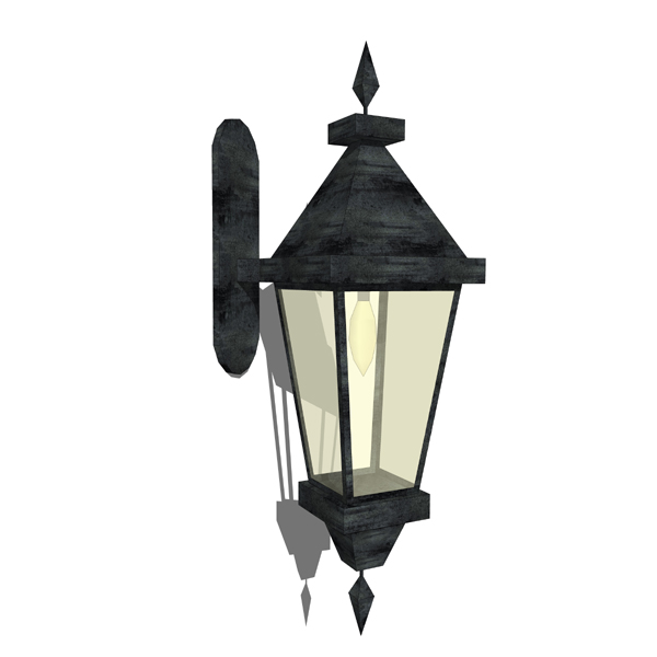 Low poly colonial style lantern that can be repeat.... 