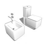 Element bidet and close-coupled WC suite by Roca, ...