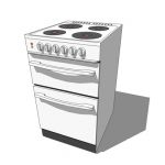 Free standing white electric oven
500mm w, 605mm ...