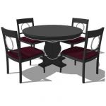 Taylor Dining Set. Shown wih 4 chairs. Polycount i...