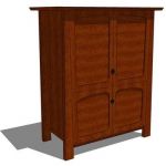 Arc Armoire. Shown in Cherry finish.