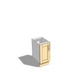 400mm wide base unit,
shaker style door and s/s r...