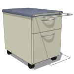 Mobile 2-Drawer File Cabinet by Steelcase. Unit ha...
