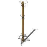 Wood and iron spanish style coat hanger by Muebles...