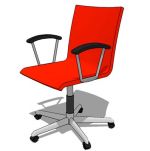 Moulded plastic seat study chair