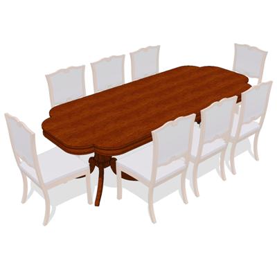 Charlestown Dining Table. Shown in a cherry finish.... 