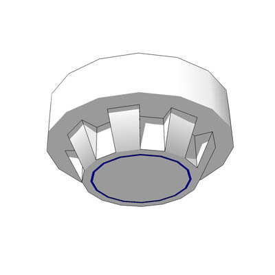 Very simple, very low-poly ceiling smoke detector,.... 