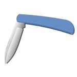Generic pocket knife. Blade can be rotated around ...
