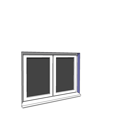 1200x900mm double casement window. 